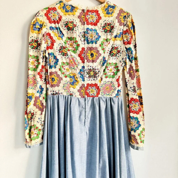 Vintage Floral Patchwork Maxi Dress - Picture 11 of 12